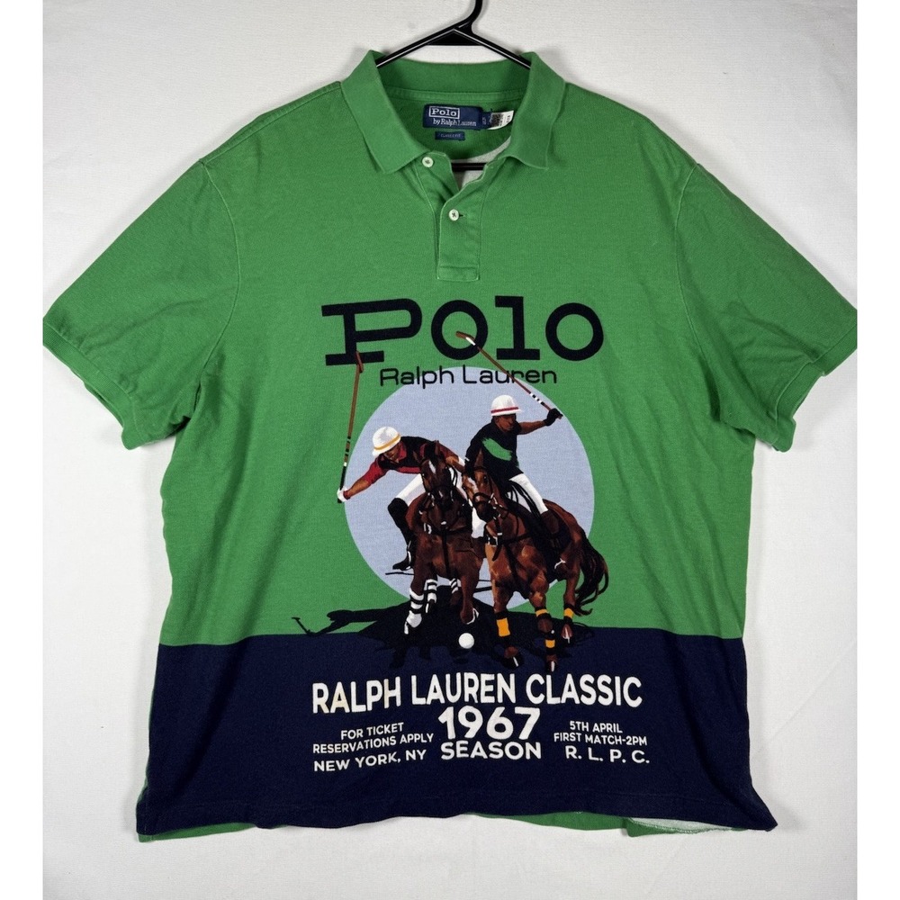Polo Ralph Lauren Polo Shirt Equestrian Jockey Players Graphic Equine Classic XL